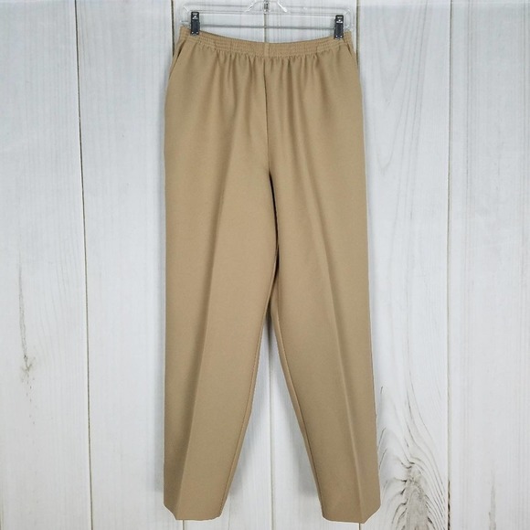 Alfred Dunner Tan Grandma Coastal Straight Leg Pants - Picture 2 of 10